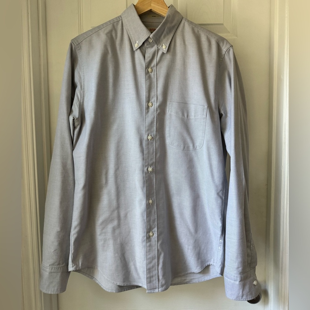 J. Crew Light Gray Button-Down Oxford Shirt